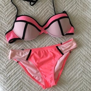 Pink & Black Xhiliration Bikini Bottoms only